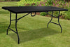 6FT HEAVY DUTY FOLDING TABLE PORTABLE RATTAN CAMPING GARDEN PARTY CATERING NEW