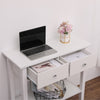 Mondeer White Console Table 2/3 Drawers Wooden Shelf Hallway Storage Side Desk