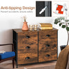 6 Drawers Dresser Organizer 2-Tier Fabric Storage Organizer Chest of Drawers