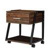 Industrial Bedside Table Vintage Nightstand Storage 1 Drawer Cabinet Lamp Unit