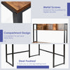 L-Shaped Corner Computer Desk Large PC Table Workstation with Storage Bookcase