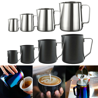 Milk Frothing Jug Stainless Steel Frother Coffee Latte Container Metal Pitcher
