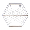 Wall shelf hexagon metal wood wall shelf home decoration dormitory storage shelf