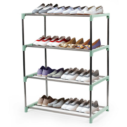 3-8 Tier Shoe Rack Stand Storage Organiser Lightweight Compact Space Save Shelf