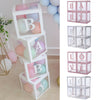 4X Baby Transparent Boxes Storage Ballons Kid Baby Shower Party Birthday Decor