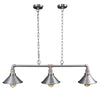 Industrial Retro 3 Way Pendant Light Suspended Metal Ceiling Lamp + LED Bulbs