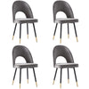 2 4 6 Dining Chairs Velvet Padded Seat Metal Legs Kitchen Dining Room