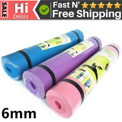 173*61*0.6cm/ 68X24inch 6mm Thick EVA Non Slip Foam Yoga Mat Fitness Mat CCQTU