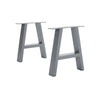 2PC Grey Industrial Steel A Shape Table Legs Desk Bench X Cross Frame Legs Frame