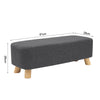 Linen Fabric Footstool Foot Rest Stool Pouffe Ottoman Seat Living Room Furniture