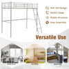 3.5FT Single Metal Loft Bed Frame High Sleeper Bunk Bed Study Desk Cabin Bed