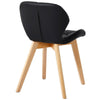 2x Living Dining Room Diamond Pattern Cushioned Padded Chair Beech Legs