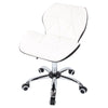 Cushioned PU Leather Computer Desk Office Study Chair Chrome Legs Lift Swivel