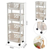 Kitchen Storage Trolley Basket Rack Fruit Vegetable Holder Tidy Organiser Shelf