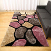 Large 3D Pebble Stone Thick Pile Rug Shaggy Bedroom Living Room Nonslip Carpet