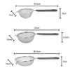 3pc Strainer Quality Stainless Steel mesh colander food tea Small Filter Sieve