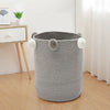 Woven Cotton Rope Laundry Basket Cute Clothes Blanket Toys Storage Bin Organizer