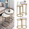 Modern Elegant Round /Square Marble Vein Side / Coffee Table Living Room Bedroom