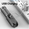 Rechargeable Focusing 3 Working Modes LED Flashlight USB Zoom Torch Waterproof
