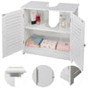 Under Sink Cabinet Storage Unit Cupboard Bathroom Free Standing with Doors White