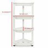 4 TIER CORNER CABINET SHOWER CADDY BATHROOM STORAGE RACK SHELF ORGANISER WHITE