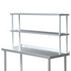 Commercial Kitchen Stainless Steel Single Double Over Shelf For Prep Table