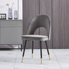 2 4 6 Dining Chairs Velvet Padded Seat Metal Legs Kitchen Dining Room