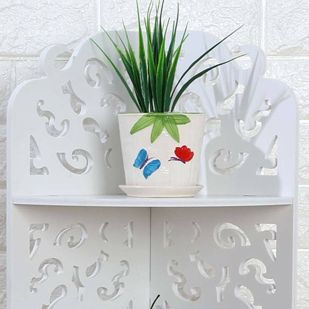 Corner Shelf Stand 4 Tiers Organizer Rack Bathroom Kitchen Storage Display Unit