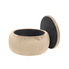 80cm Round Pouffe Ottoman Coffee Tea Table Velvet Padded Storage Stool Box Home