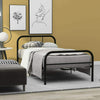 3FT Single Metal Bed Frame with Strong structure Bedstead Black For Home Bedroom