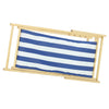 Traditional Stripe Folding Solid Wood Garden Beach Sea Pool Side Chair Deckchair