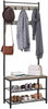 Wooden Coat Stand and Shoe Rack Hallway Bedroom Clothes Hat Hanger Hook Shelves