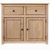 Sideboard 2 Door 2 Drawer Solid Waxed Pine Rustic Storage Furniture Unit