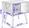 Bedside Table Nightstand Cabinet with Drawer Storage Cabinets Bedroom Furniture