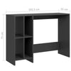 Grey Small Computer Desk Modern Office Workstation PC Laptop Table Shelves Shelf