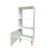 4 Tier 150cm Bookshelf Tall Unit Display Bookcase Book Shelf Storage White Door
