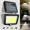 100 LED Solar Powered PIR Motion Sensor Garden Wall Light Security Flood Lights