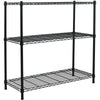 3 TIER METAL STORAGE RACK/SHELVING BOOK SHELF KITCHEN/OFFICE DISPLAY UNIT 90CM