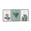 Set of 3 Green Leaves Canvas Painting Living Room Bedroom Wall-Hanging Decor