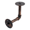 4Pcs Pipe Shelf Brackets Industrial Iron Rustic Wall Floating Shelves Supports