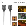 2/4X Solar Power Torch Light Waterproof Flame Flickering Dancing Garden Lamp
