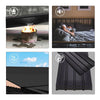 Mondeer 12 PCs Corrugated Roof Sheets Profile Galvanized Metal Roofing Black