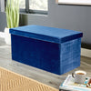 Folding Ottoman Chest Solid Sturdy Storage Space Saving Bedding Box Trunk