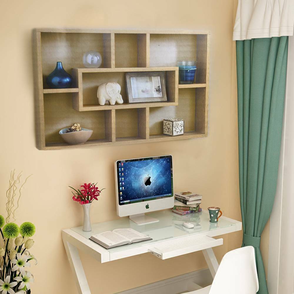 Stylish Space Saving Floating Wall Shelves Display Shelf Bookshelf Storage Unit