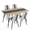 Mondeer Dining Sets Dining Table and 4/6 Upholstered Chairs with Metal Legs