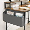 Industrial Style Desk with Storage Monitor Shelf Workstation Writing Table Unit
