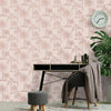 Glistening Tropical Trees Wallpaper Exotic Blush Pink & Rose Gold 12822 Holden