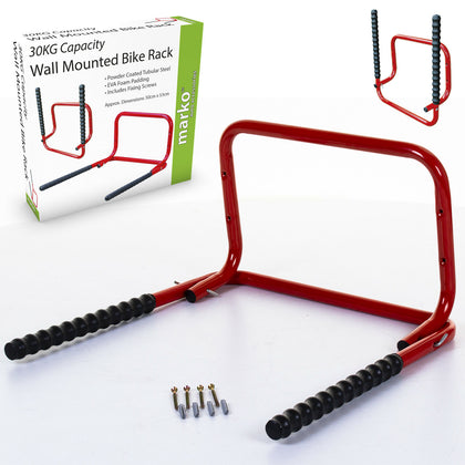 Bike Folding Storage Rack Wall Mounted Hooks Shed Garage Bicycle Hanger Holder