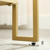 Mid-Century Modern Console Table Luxury Gold Glass Metal Hall Side Large Shelf