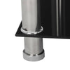 Coffee Table Glass Top With Storage & Chrome Black Modern Living Room Furniture